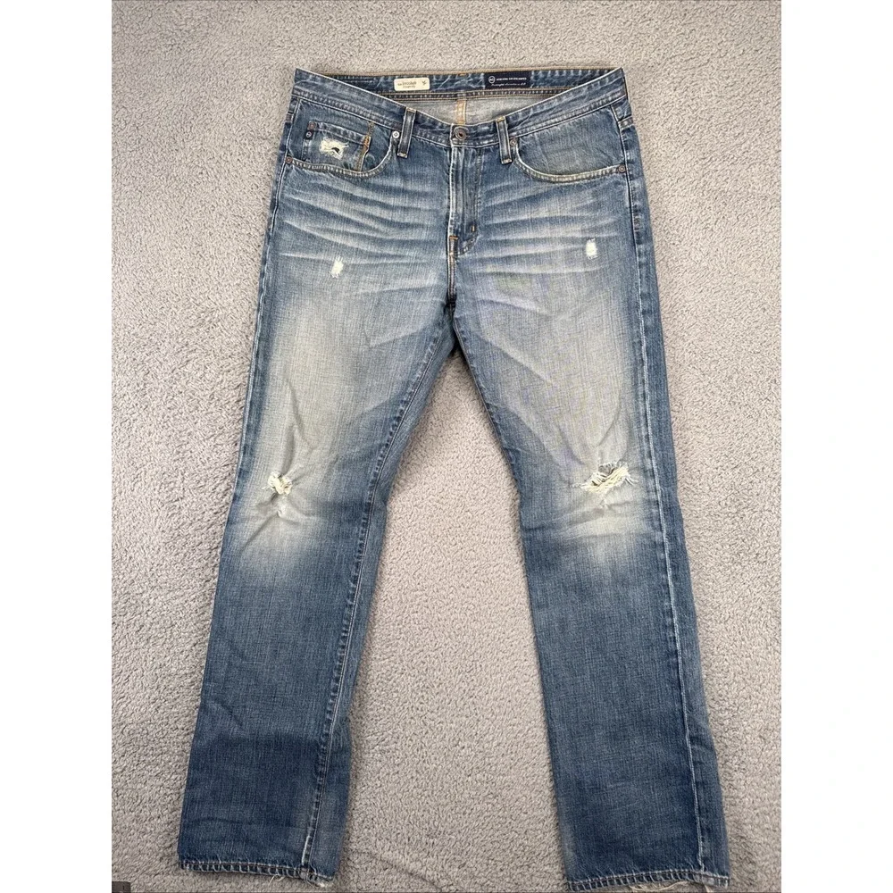 AG ADRIANO‎ GOLDSCHMIED Jeans Mens 34 (fit 36x34) Protege Distress Whiskers USA